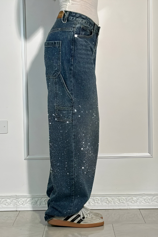 Maris™ | Vaqueros Wide Leg brillantes
