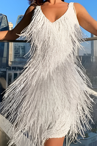 Neli™ | Vestido con borlas brillantes