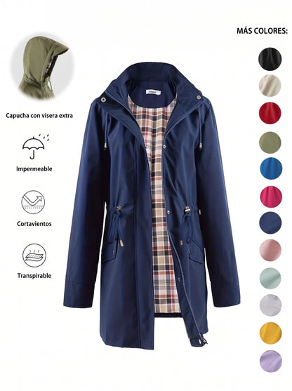 💖ÚLTIMO DÍA DE REBAJAS 50% DE DESCUENTO🧥Chaqueta elegante, ligera e impermeable para mujer 🍃-¡Desata estilo y durabilidad en cualquier tormenta!