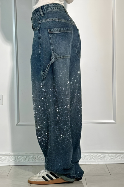 Maris™ | Vaqueros Wide Leg brillantes