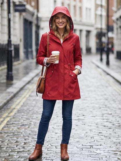 💖ÚLTIMO DÍA DE REBAJAS 50% DE DESCUENTO🧥Chaqueta elegante, ligera e impermeable para mujer 🍃-¡Desata estilo y durabilidad en cualquier tormenta!