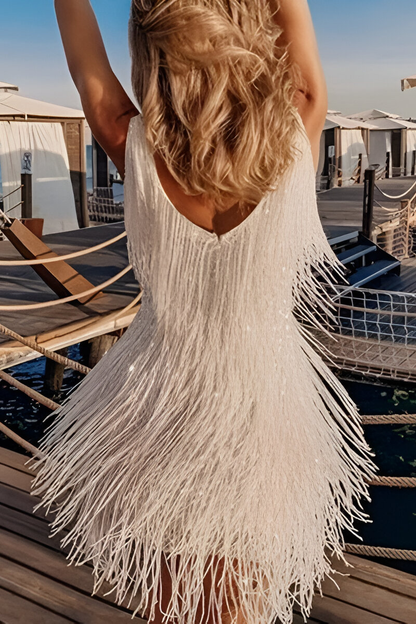 Neli™ | Vestido con borlas brillantes