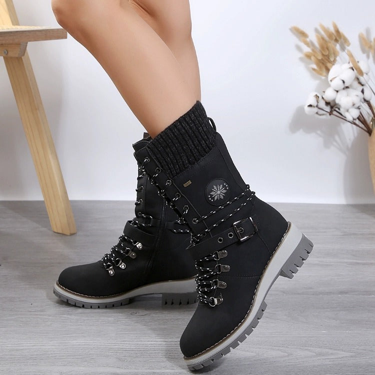 🔥Último día: ¡60% de descuento! ⏰👢Botas de nieve impermeables hasta la rodilla para mujer🎁