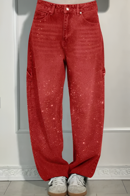 Maris™ | Vaqueros Wide Leg brillantes