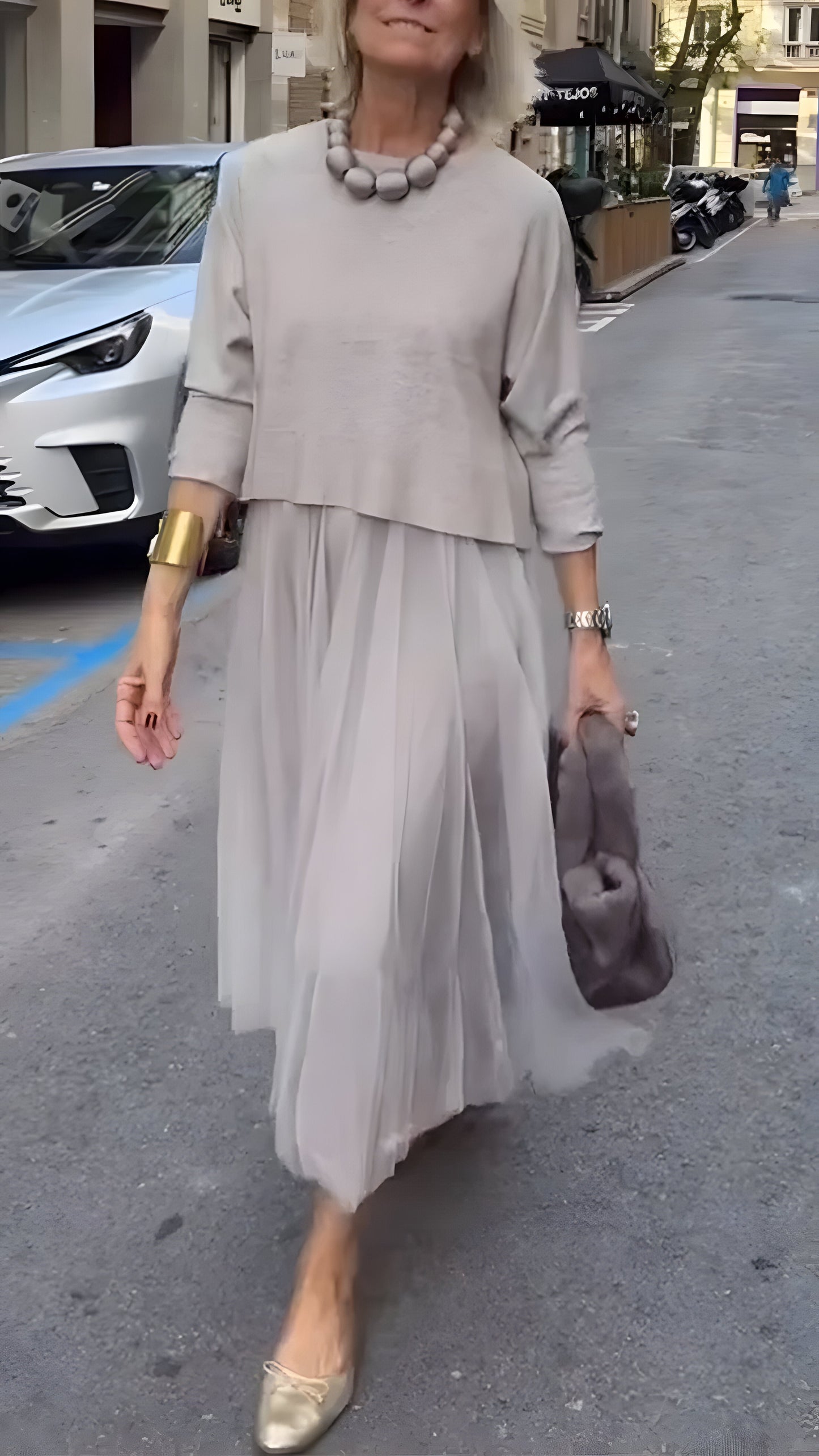 Rosa™ | Elegante vestido midi de capas