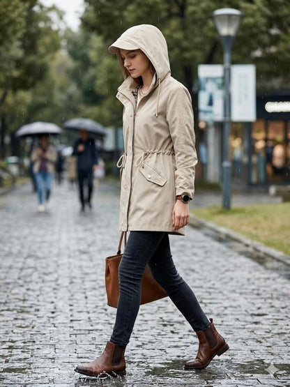 💖ÚLTIMO DÍA DE REBAJAS 50% DE DESCUENTO🧥Chaqueta elegante, ligera e impermeable para mujer 🍃-¡Desata estilo y durabilidad en cualquier tormenta!