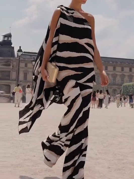 Erika | Top de tirantes estampado de cebra