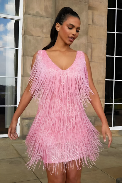 Neli™ | Vestido con borlas brillantes