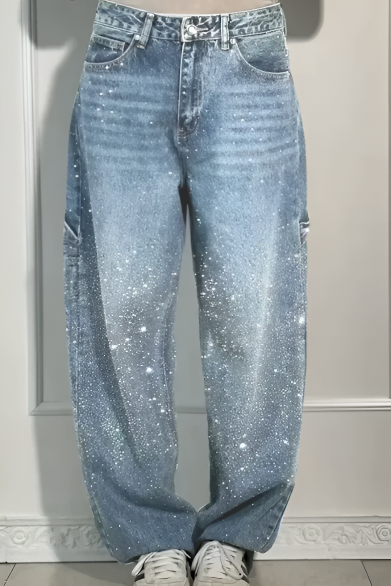 Maris™ | Vaqueros Wide Leg brillantes