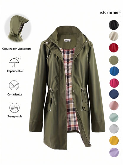 💖ÚLTIMO DÍA DE REBAJAS 50% DE DESCUENTO🧥Chaqueta elegante, ligera e impermeable para mujer 🍃-¡Desata estilo y durabilidad en cualquier tormenta!