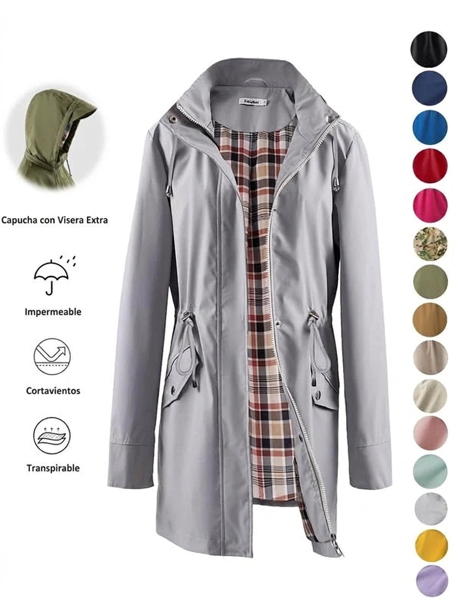 💖ÚLTIMO DÍA DE REBAJAS 50% DE DESCUENTO🧥Chaqueta elegante, ligera e impermeable para mujer 🍃-¡Desata estilo y durabilidad en cualquier tormenta!