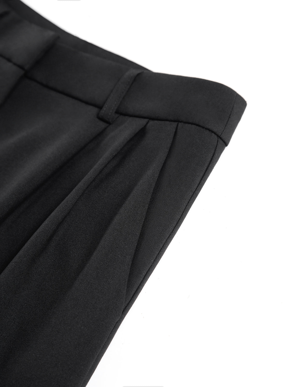 Pantalones anchos lisos sin cinturón