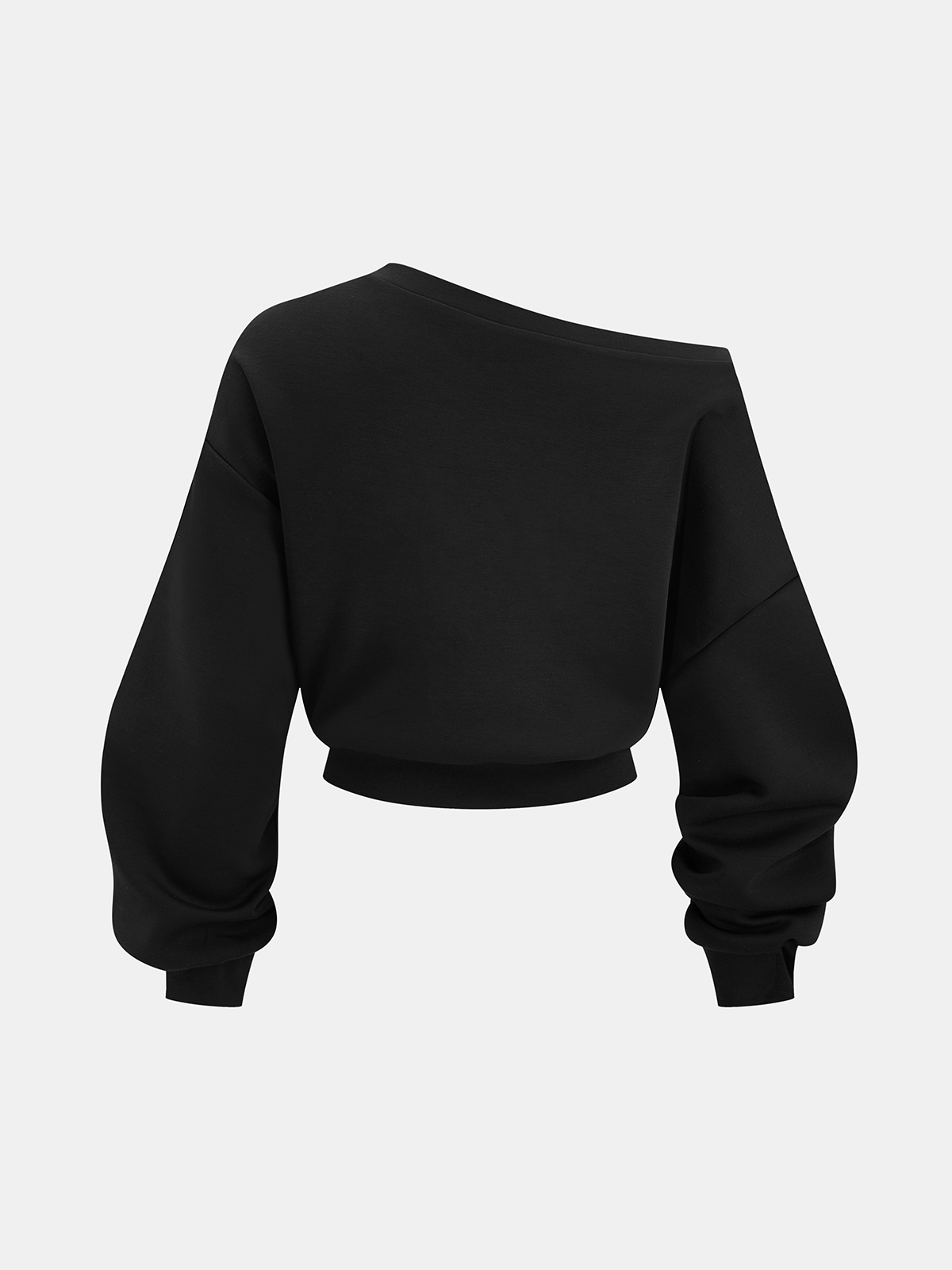 Conjunto de sudadera con hombros descubiertos y pantalón con cordón ajustable