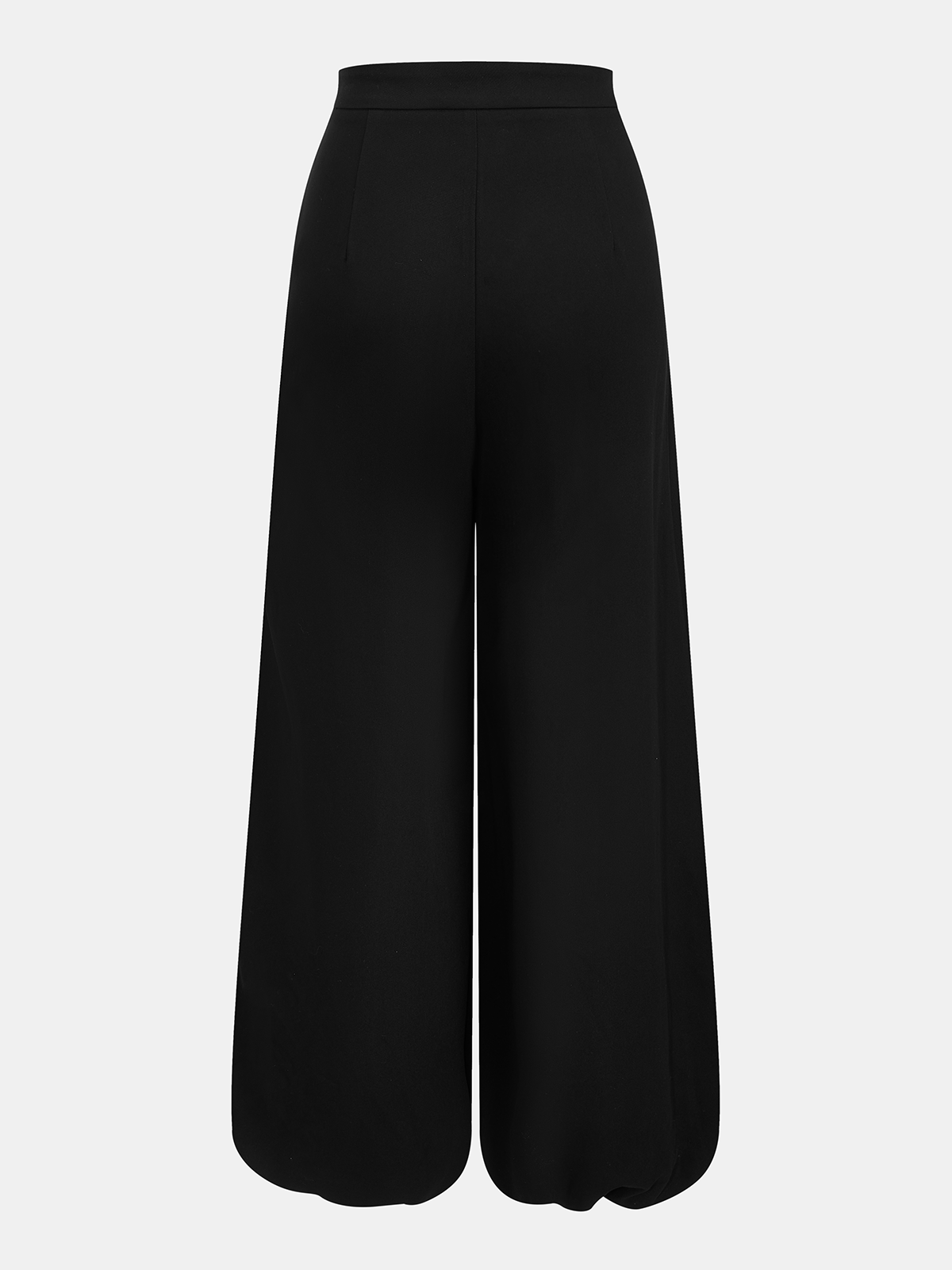 Pantalones anchos tipo globo con superposición asimétrica