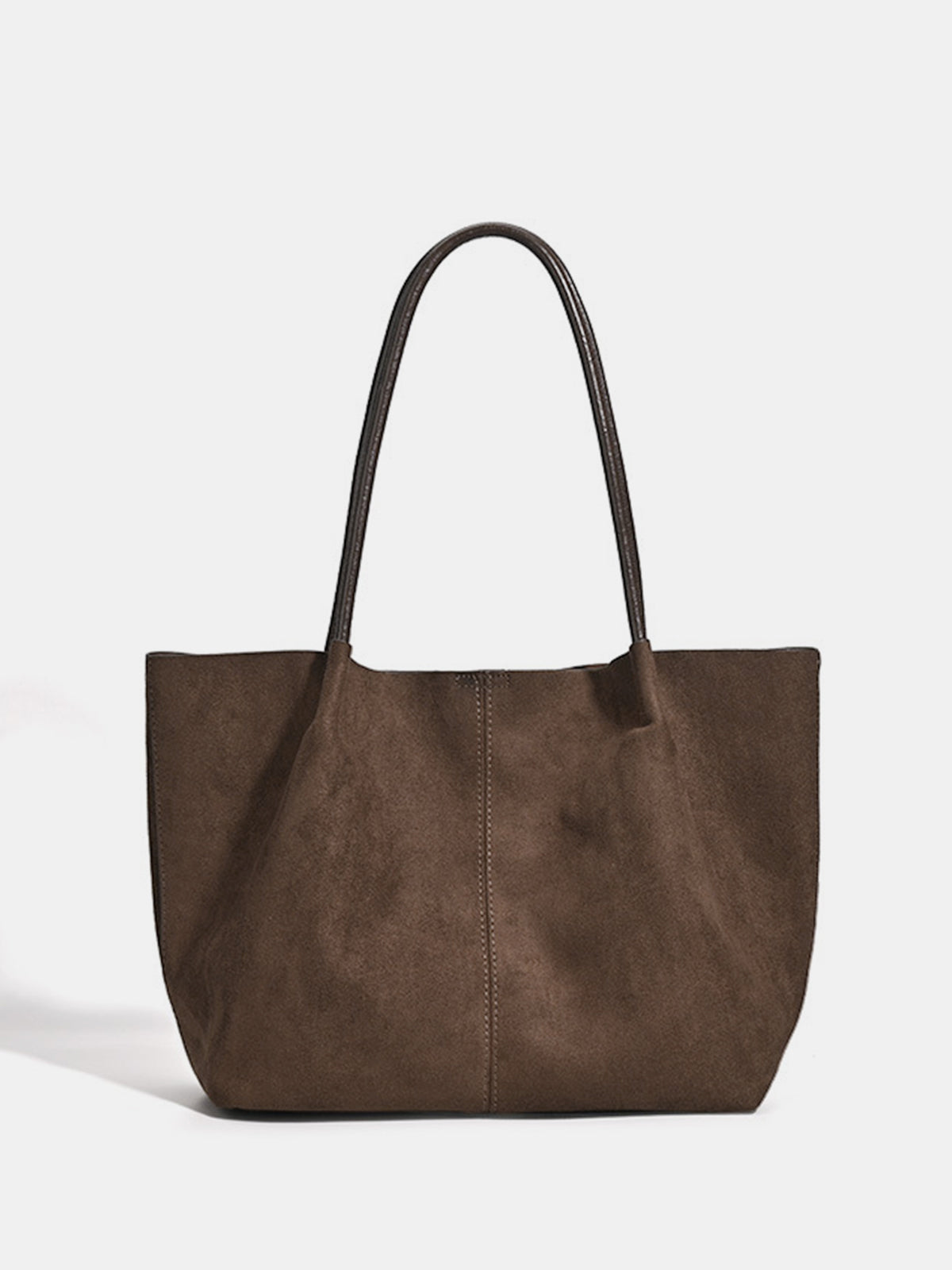 Bolso de hombro grande con efecto ante