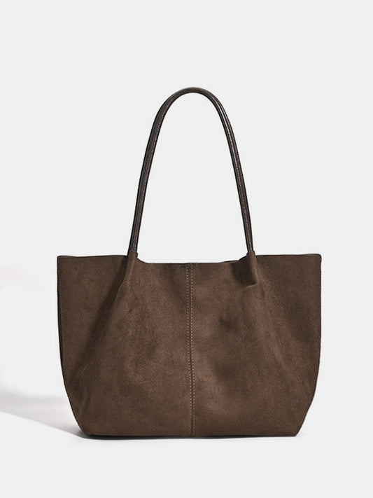 Bolso de hombro grande con efecto ante
