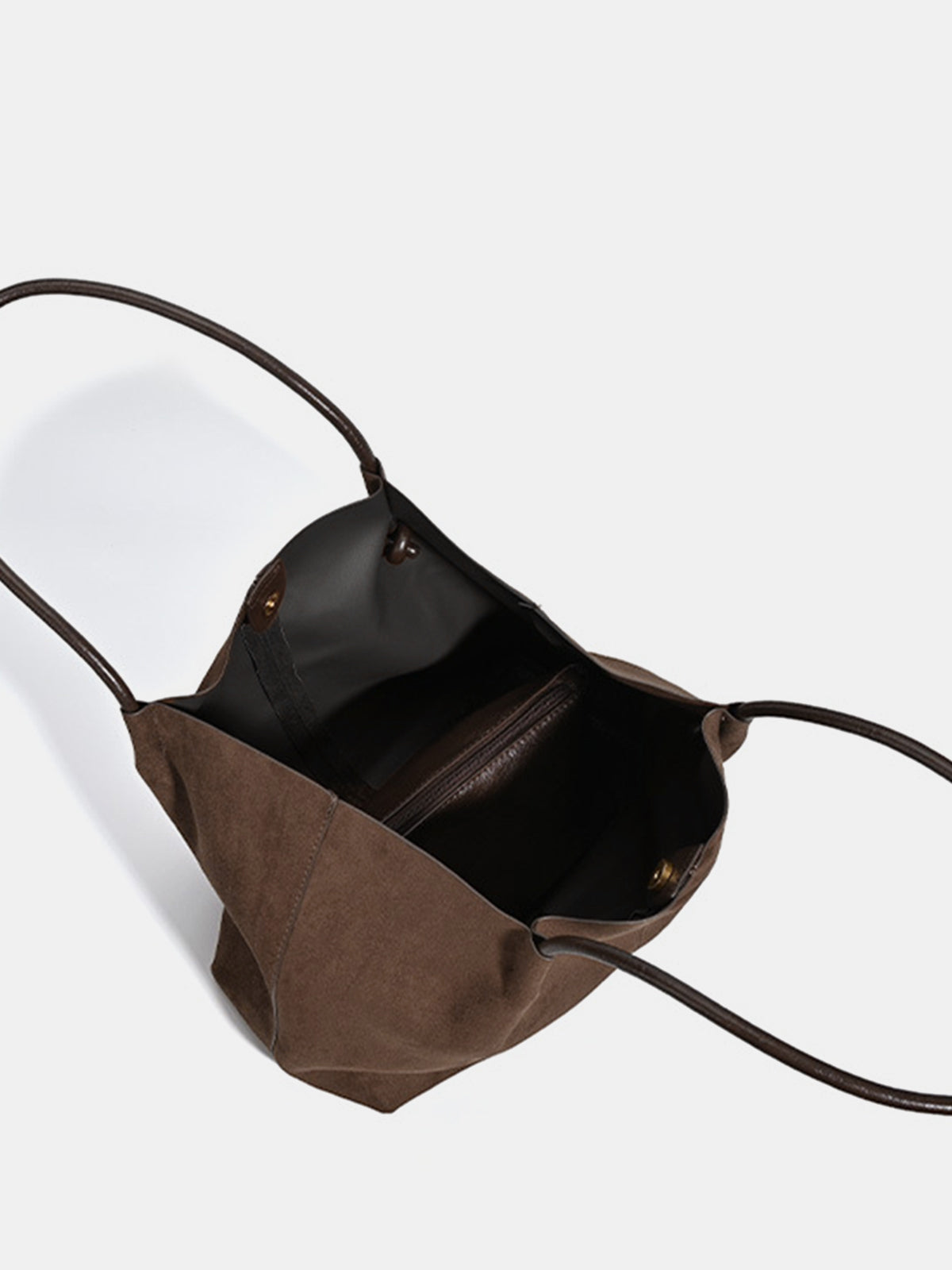 Bolso de hombro grande con efecto ante