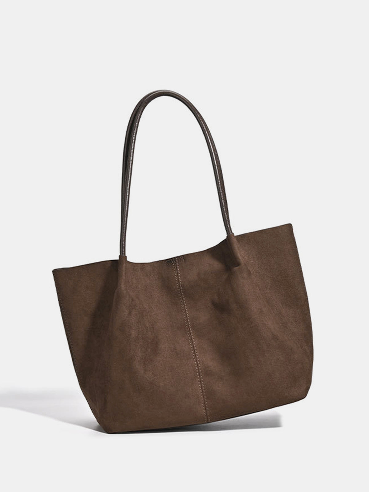 Bolso de hombro grande con efecto ante