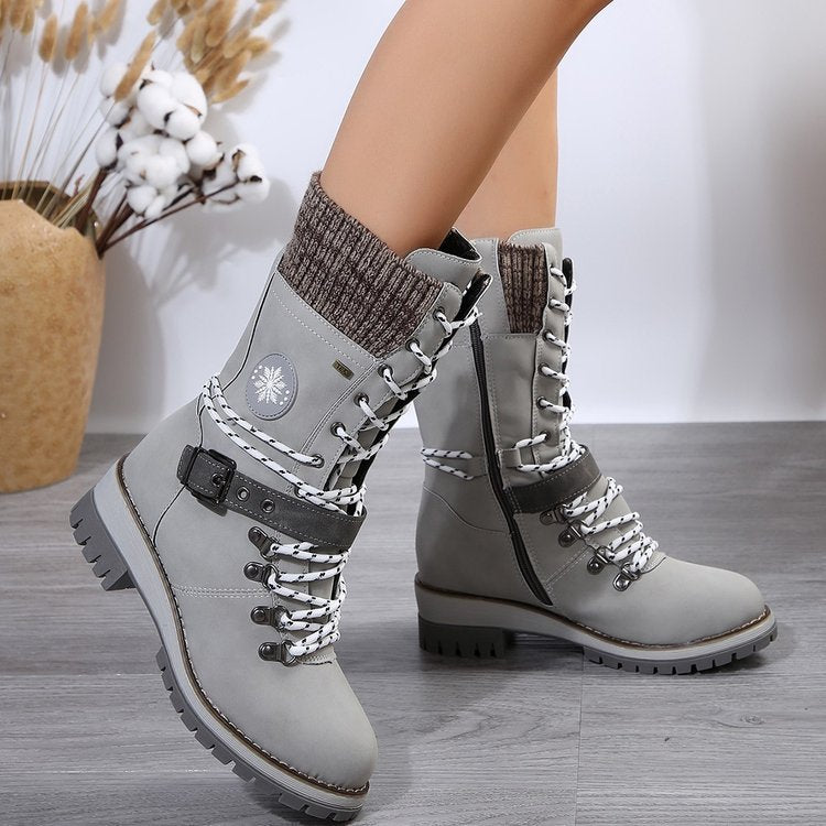 🔥Último día: ¡60% de descuento! ⏰👢Botas de nieve impermeables hasta la rodilla para mujer🎁