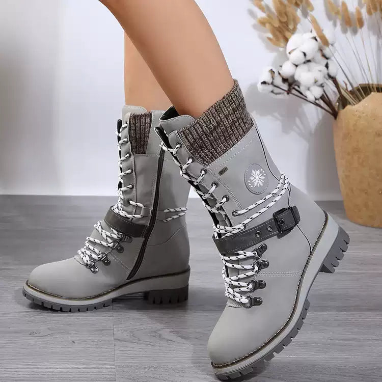 🔥Último día: ¡60% de descuento! ⏰👢Botas de nieve impermeables hasta la rodilla para mujer🎁