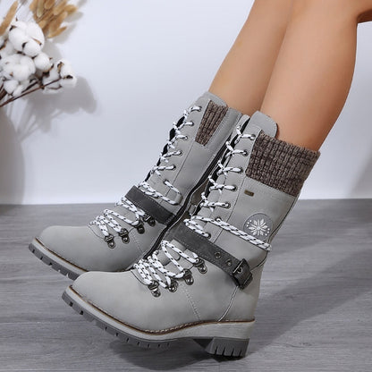🔥Último día: ¡60% de descuento! ⏰👢Botas de nieve impermeables hasta la rodilla para mujer🎁