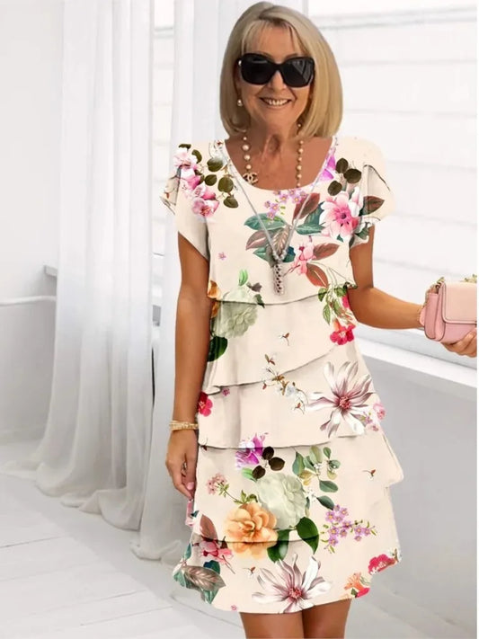 Camila – Elegante vestido vaporoso con volantes