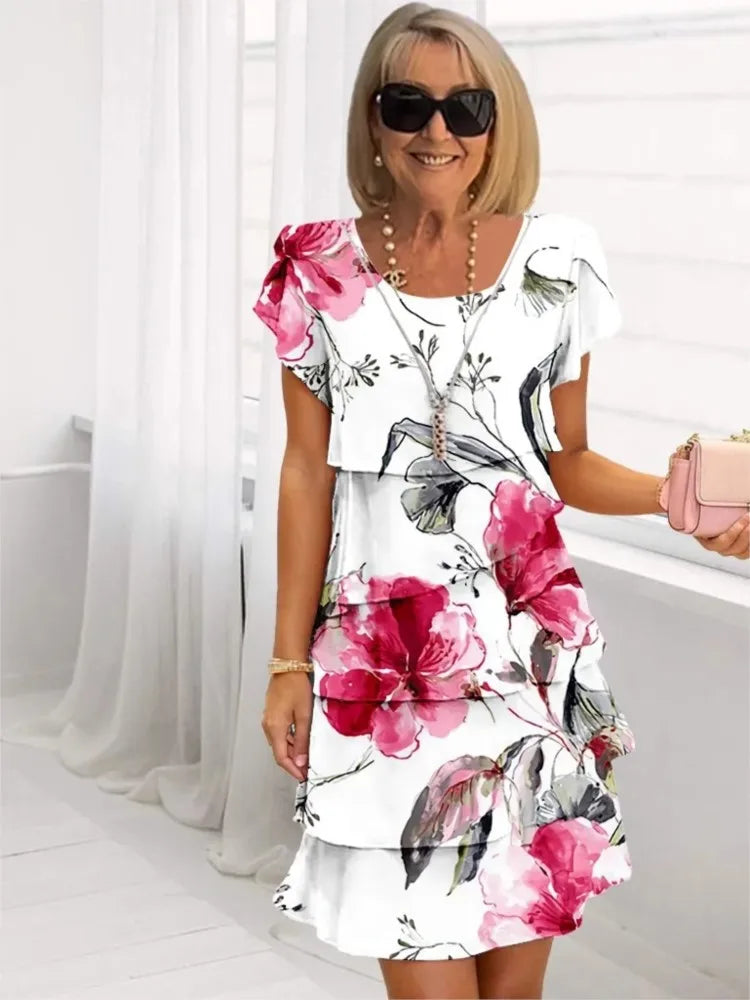 Elena – Elegante vestido vaporoso con volantes