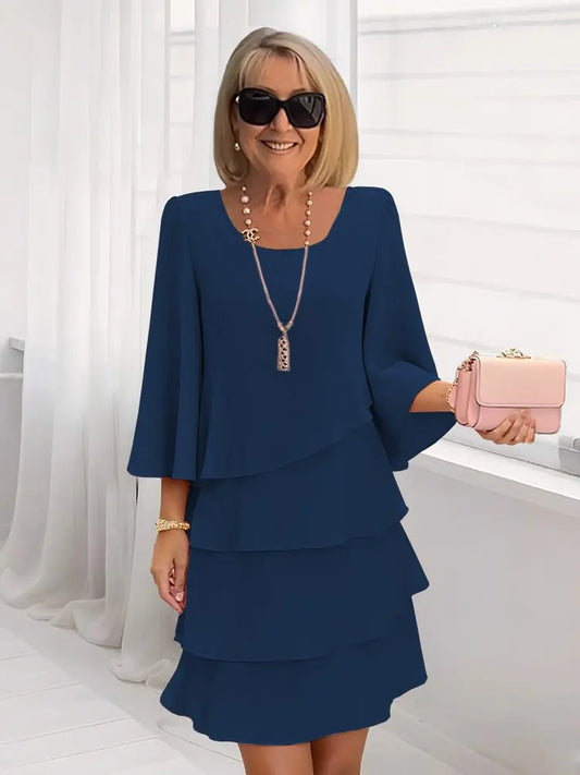 Elisa – Elegante vestido vaporoso con volantes