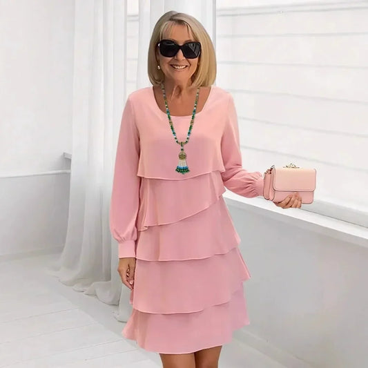 Magdalena – Elegante vestido vaporoso con volantes
