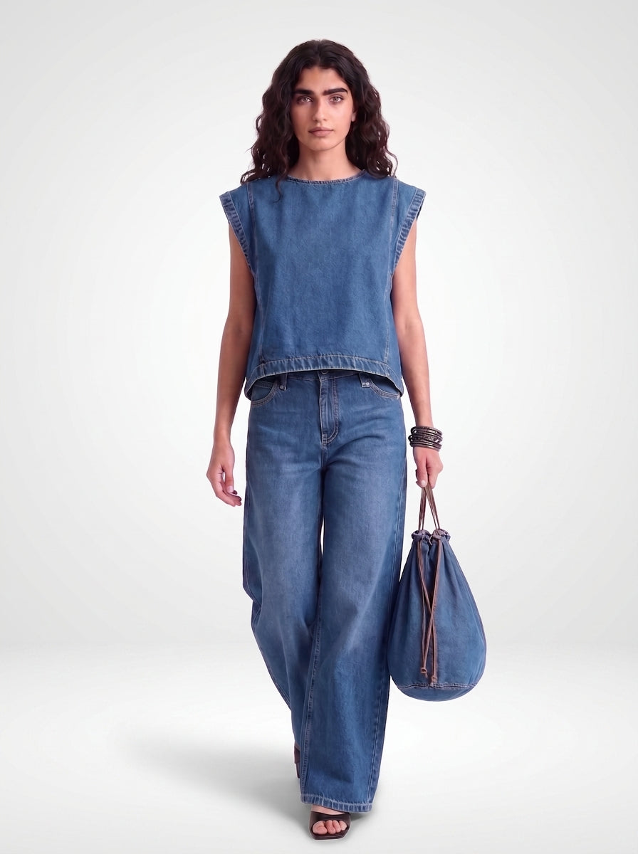 Jazmin | Conjunto de dos piezas denim