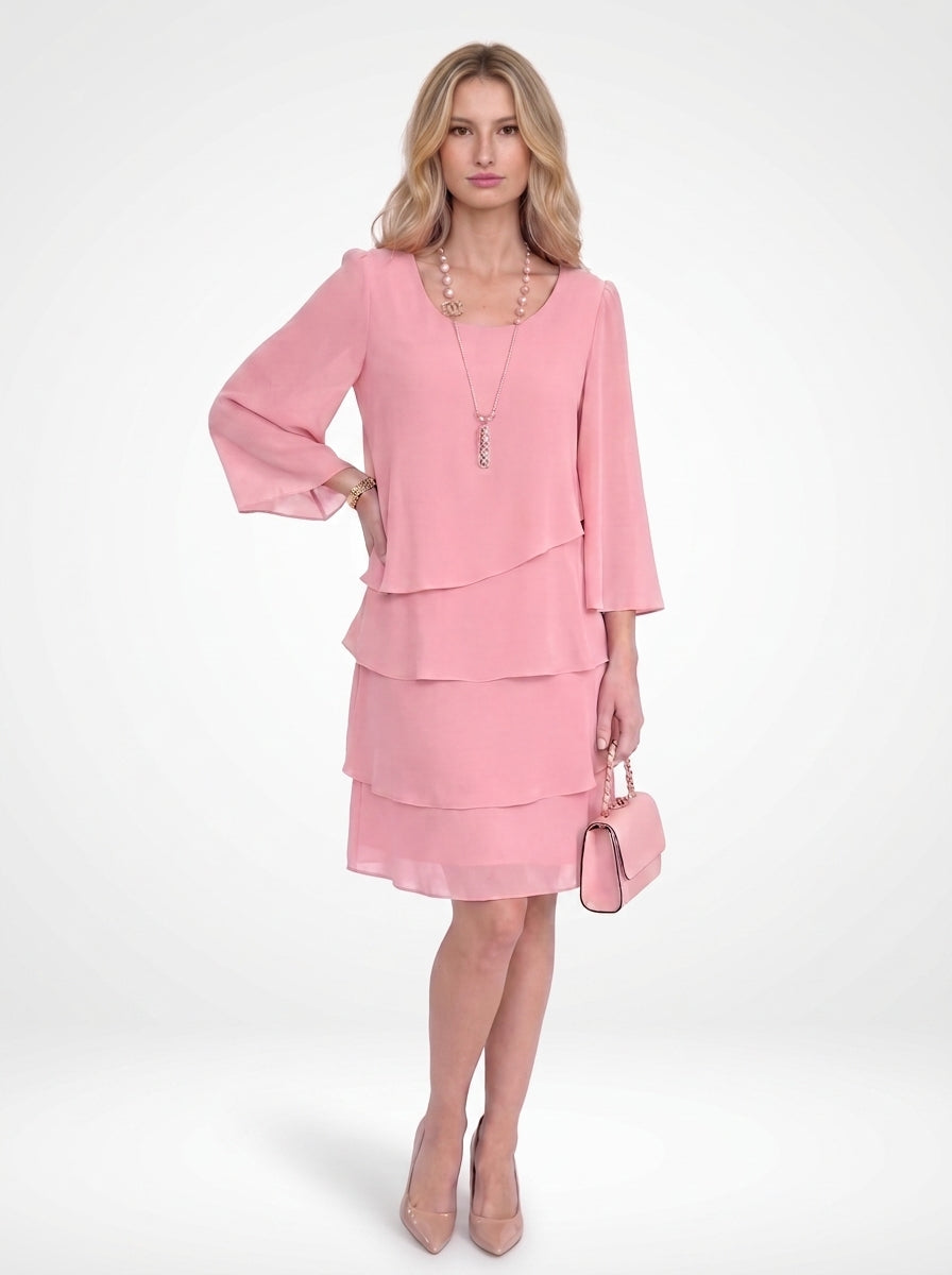 Elisa – Elegante vestido vaporoso con volantes