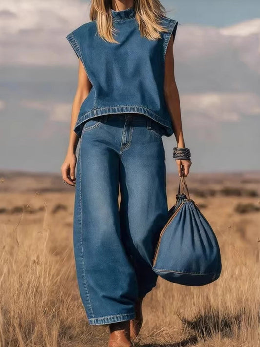 Jazmin | Conjunto de dos piezas denim