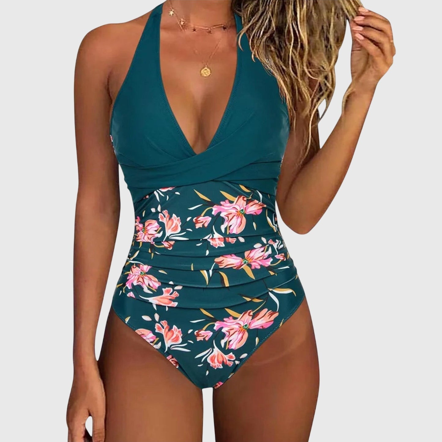 Florencia - Elegante bañador de mujer con escote en V