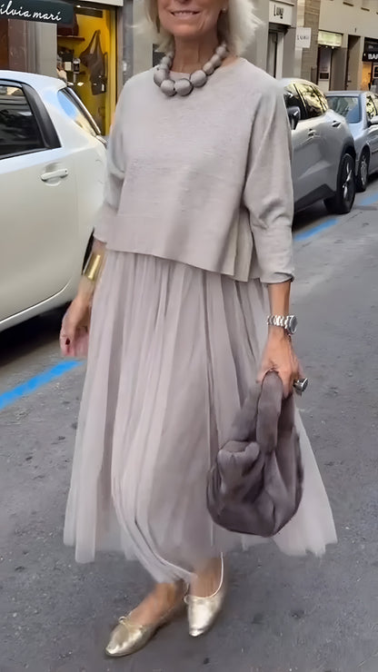 Rosa™ | Elegante vestido midi de capas