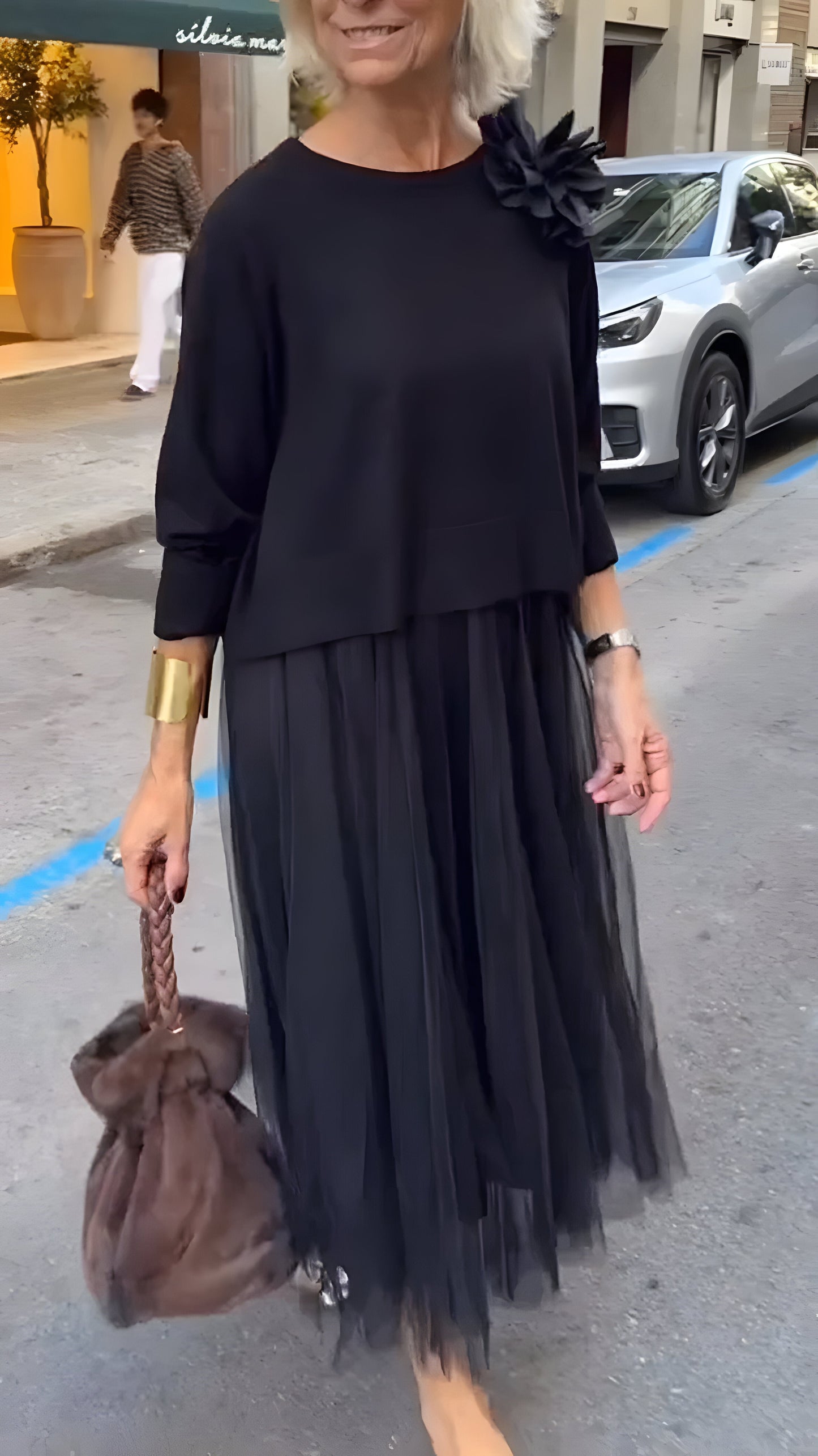 Rosa™ | Elegante vestido midi de capas
