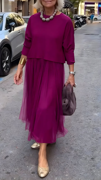 Rosa™ | Elegante vestido midi de capas