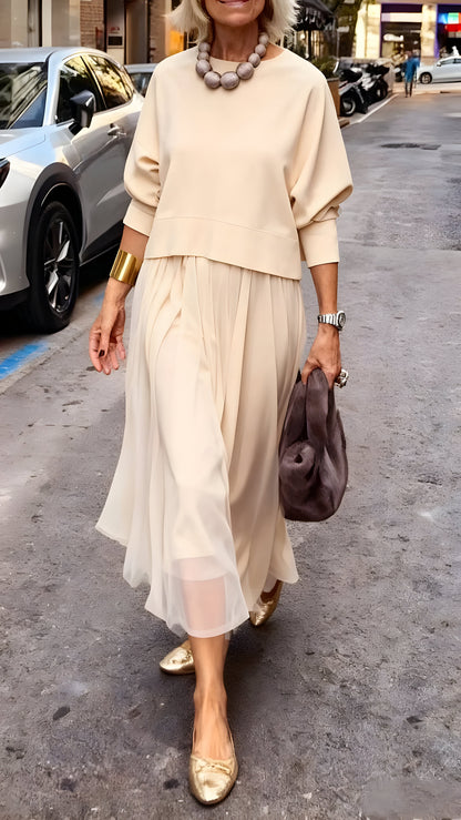 Rosa™ | Elegante vestido midi de capas