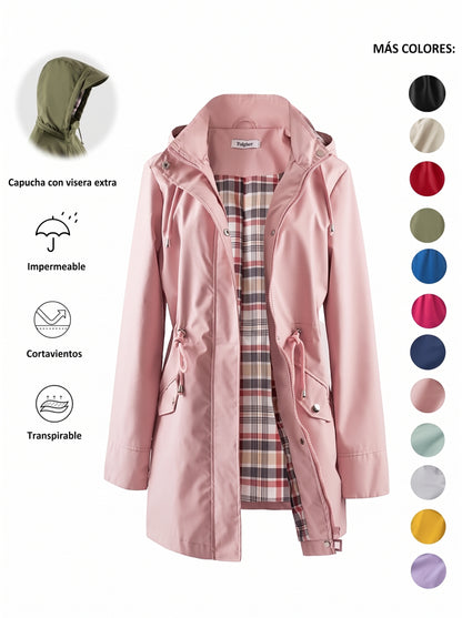 💖ÚLTIMO DÍA DE REBAJAS 50% DE DESCUENTO🧥Chaqueta elegante, ligera e impermeable para mujer 🍃-¡Desata estilo y durabilidad en cualquier tormenta!
