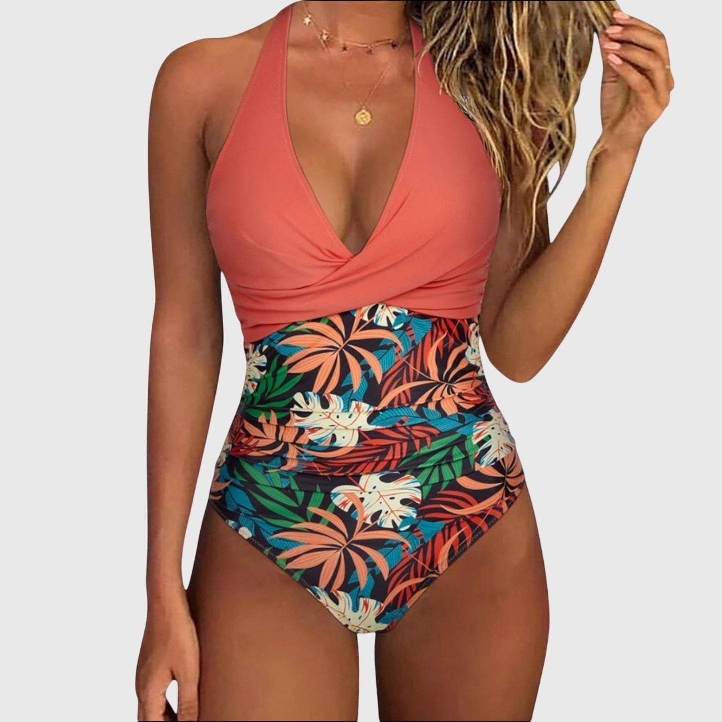 Florencia - Elegante bañador de mujer con escote en V