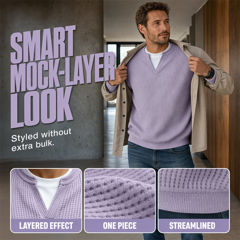 🔥ÚLTIMO DÍA DE OFERTA ¡SOLO 43,99 €!✨ Comodidad atemporal | Jersey para hombre con textura de gofre y efecto de capas  🔥ÚLTIMO DÍA DE OFERTA ¡SOLO 13,99 €!✨ Comodidad atemporal | Camiseta de manga larga para hombre con textura de gofre y efecto de capas
