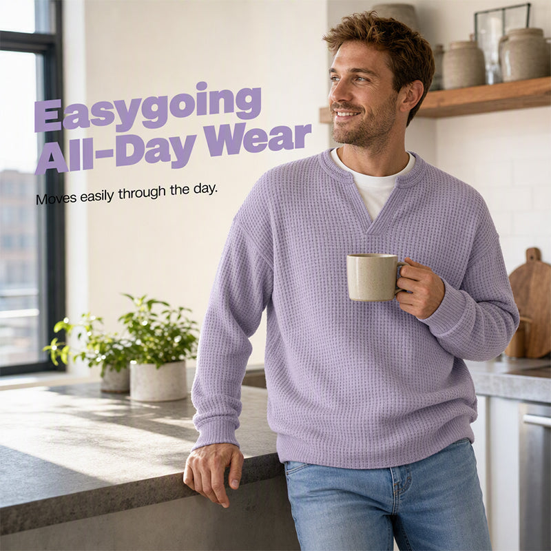 🔥ÚLTIMO DÍA DE OFERTA ¡SOLO 43,99 €!✨ Comodidad atemporal | Jersey para hombre con textura de gofre y efecto de capas  🔥ÚLTIMO DÍA DE OFERTA ¡SOLO 13,99 €!✨ Comodidad atemporal | Camiseta de manga larga para hombre con textura de gofre y efecto de capas
